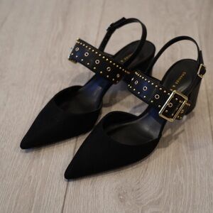 Charles Keith black heels 37 women